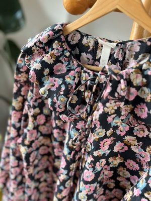 Alternative view of Retro sukienka w print z kołnierzykiem H&M 38