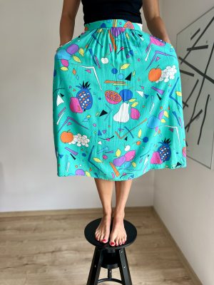 Vintage spódnica w szalony print Kappahl 38